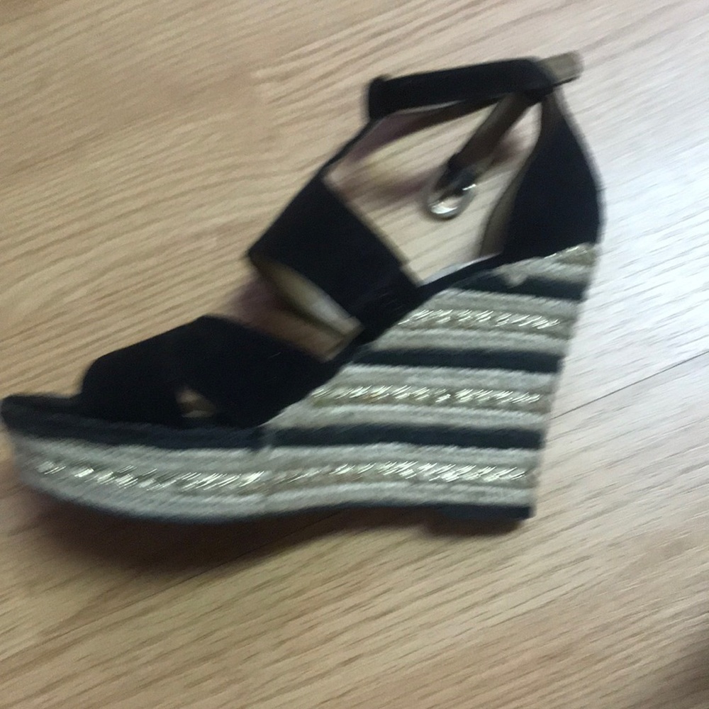 Nine West black wedges size 6 worn a couple times